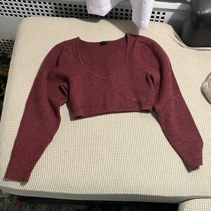 NBD Burgundy Crop Top